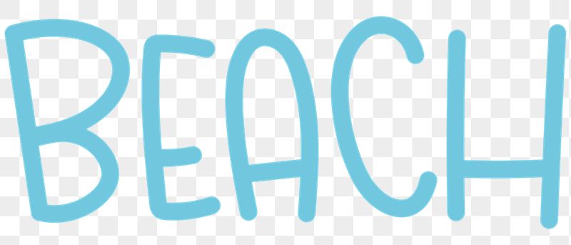 Beach png word sticker typography, | Free PNG - rawpixel