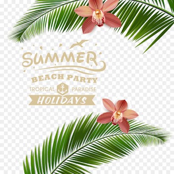 Beach Poster - Summer Beach Resort Vector material Posters 