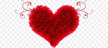Beach rose Flower Heart - 情人节玫瑰 bouquet PSD template free download 
