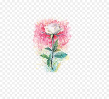 Beach rose Flower Painting - Hand-painted flowers 