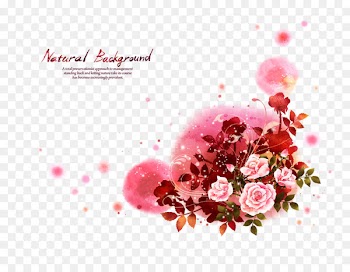 Beach rose Watercolor painting Flower - Rose watercolor flowers PSD branch design element 