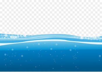 Beach Sea Drawing Illustration - Blue sea underwater bubble 