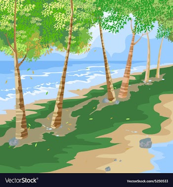 Beach side vector image
