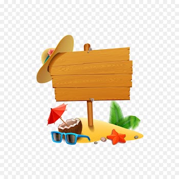 Beach Sign Wood - Seaside wood signboard box 