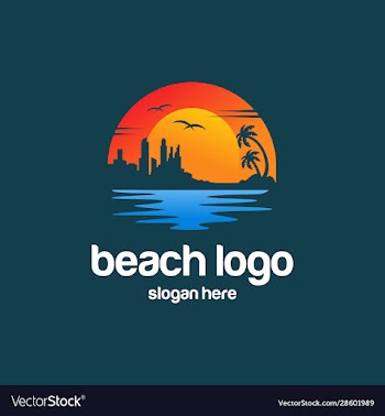 beach summer logo design