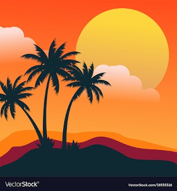 beach sunset background design template