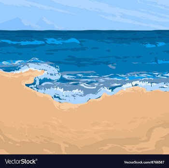 Beach vector image