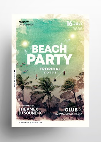 Beach Vibe – Summer Free PSD Flyer Template