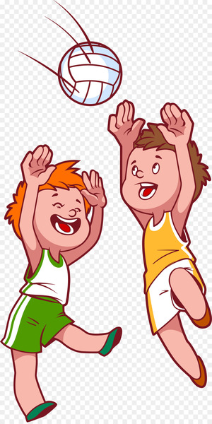 Beach volleyball Child Clip art - Cartoon character children 