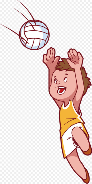 Beach volleyball Child Clip art - Little boy playing volleyball vector 