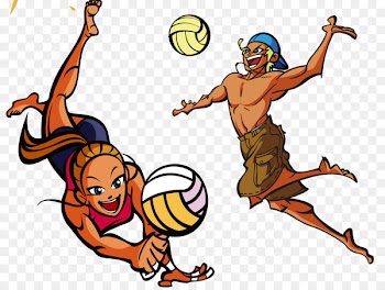 Beach volleyball Drawing - Cartoon beach volleyball 