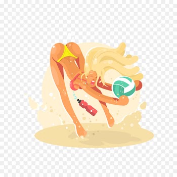 Beach volleyball Sport Illustration - Beach Volleyball 