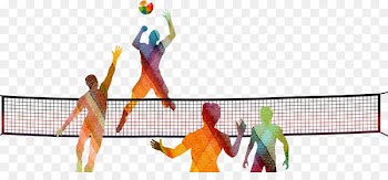 Beach volleyball Volleyball net Sport - Hand drawn volleyball silhouette 