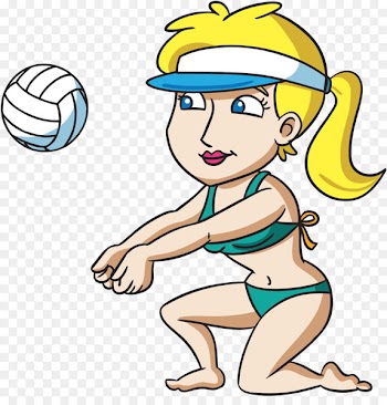 Beach volleyball Woman Cartoon Clip art - beach volley 