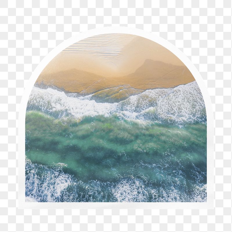 Beach wave png arc badge | Free PNG - rawpixel