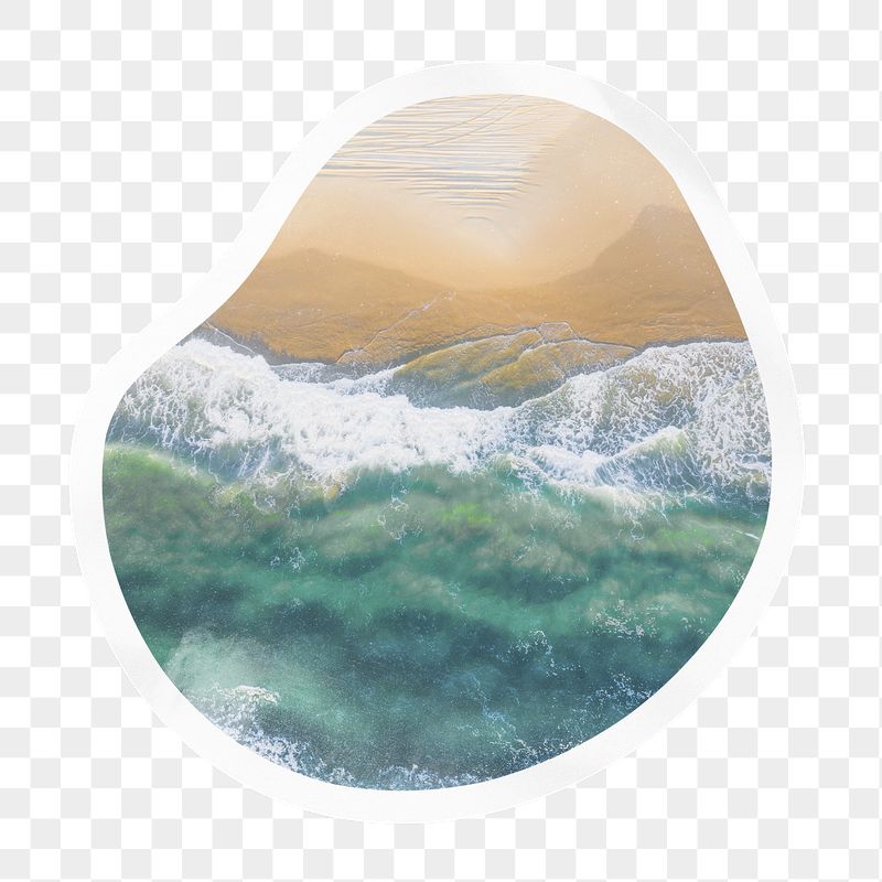 Beach wave png badge sticker | Free PNG - rawpixel