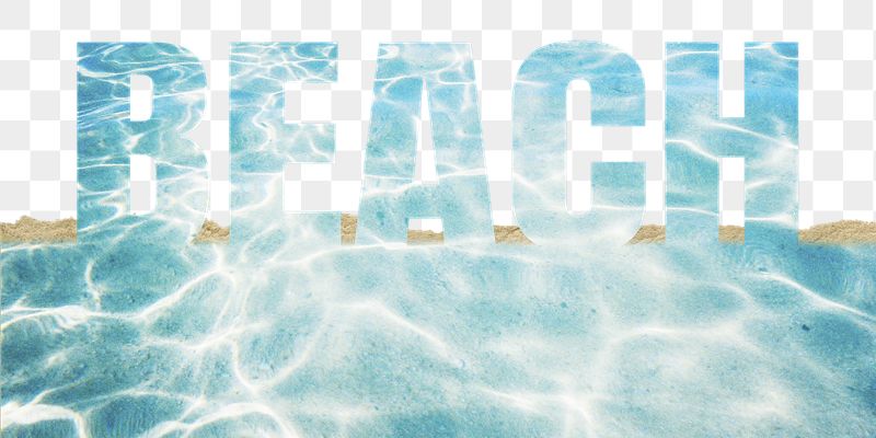 Beach word png border sticker, | Free PNG - rawpixel