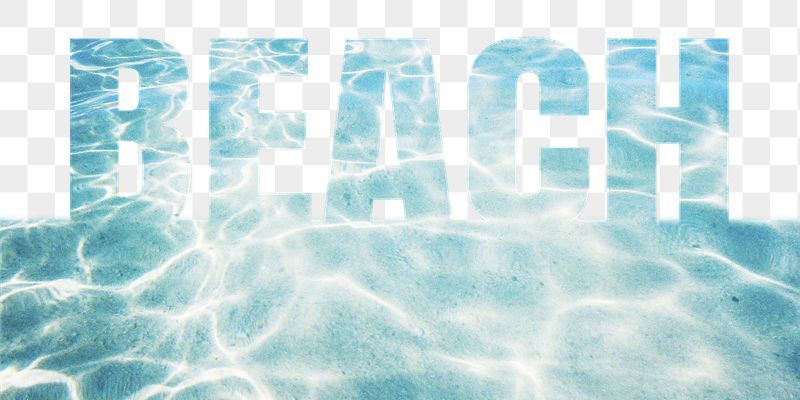 Beach word png border sticker, | Free PNG - rawpixel