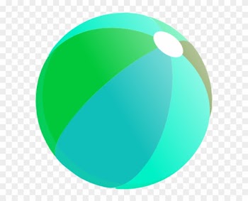 Beachball Summer Beach Ball Clipart - Blue Green Beach Ball