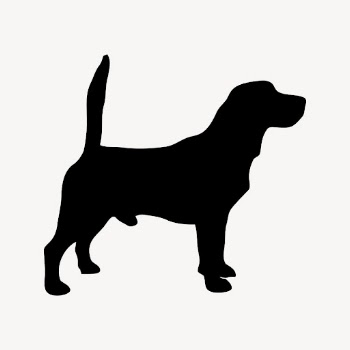Beagle dogs silhouette clipart, animal | Free Vector - rawpixel