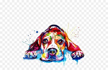 Beagle French Bulldog Golden Retriever Printing - Watercolor puppy 