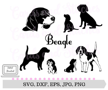 Beagles SVG Beagle Silhouette SVG Dog SVG Digital | PNGio