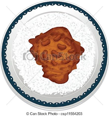 Beans and rice Stock Illustration | csp11554203