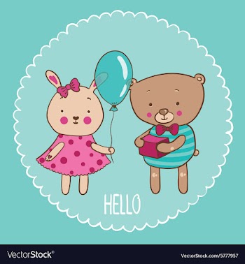 Bear and bunny vector image
