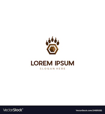 Bear box animal creative business logo design vector image