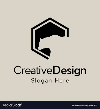 Bear box animal silhouette creative logo vector image