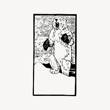 Bear clipart, vintage illustration vector. | Free Vector Illustration - rawpixel