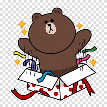 Bear emoji illustration, LINE Rangers LINE BROWN FARM Sticker 8 Ball Pool, Brown transparent background PNG clipart