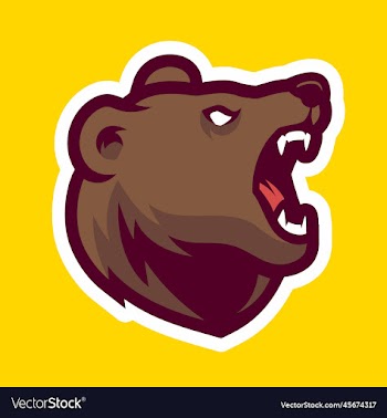 bear head cartoon character mascot
