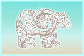 Bear Mandala Zentangle SVG Dxf Eps Png Cricut Silhouette