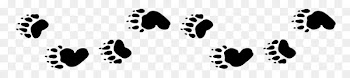 Bear, Moose, Animal Track, Paw, Blackandwhite PNG