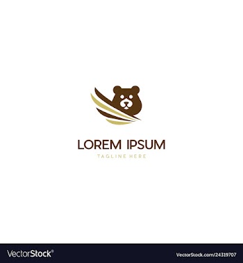 Bear nature animal creative logo design vector image
