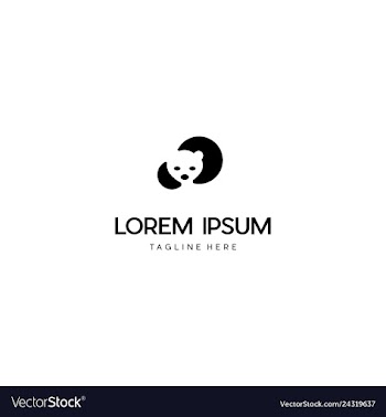 Bear panda animal creative logo design vector image