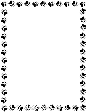 Bear Paw Print Border | Authors Purpose | Bear paw print, Page ...
