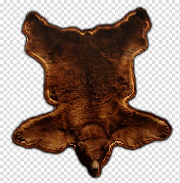 Bear skin rug, brown animal pelt illustration transparent background PNG clipart