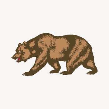 Bear sticker, wild animal illustration | Free PSD - rawpixel