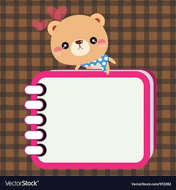 Bear with notebook vector image