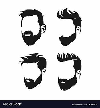 Beard logo design vector image