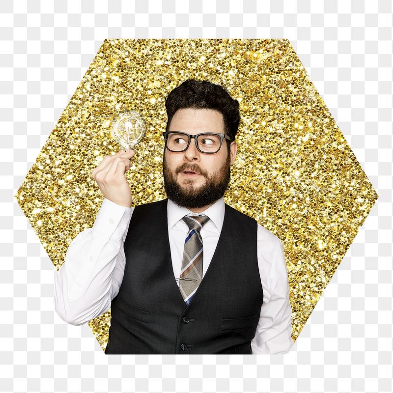 Bearded businessman png badge sticker, | Free PNG - rawpixel