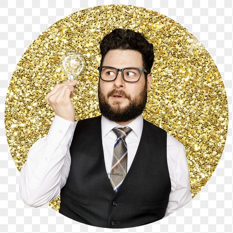 Bearded businessman png badge sticker, | Free PNG - rawpixel