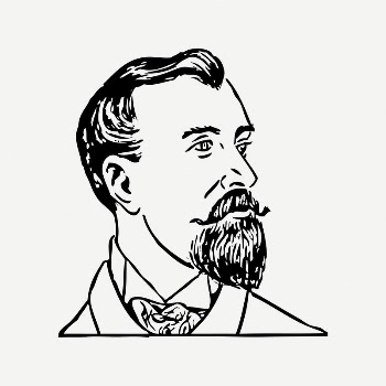 Bearded man collage element, black | Free PSD Illustration - rawpixel