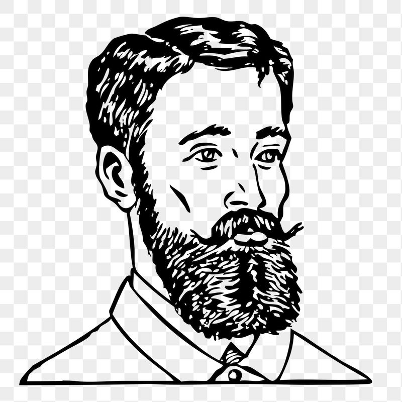Bearded man png sticker illustration, | Free PNG - rawpixel