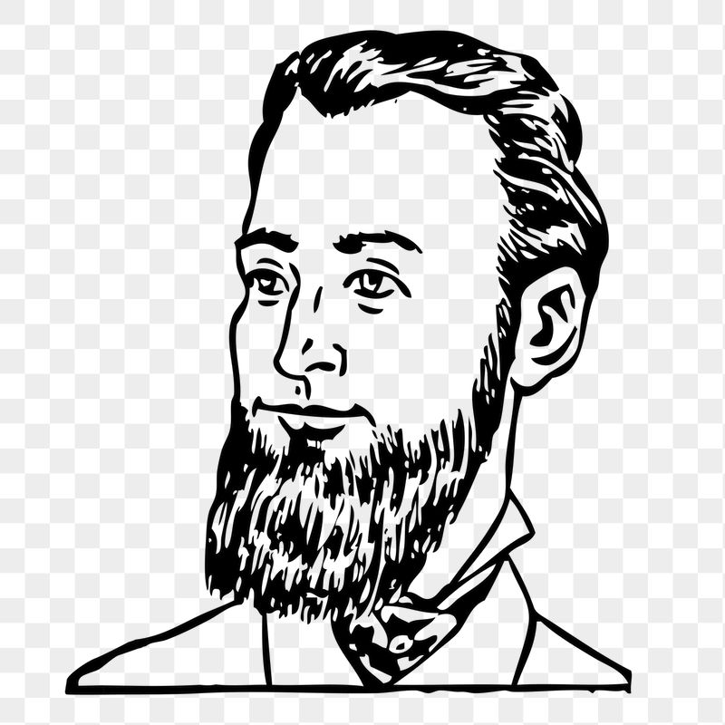 Bearded man png sticker illustration, | Free PNG - rawpixel