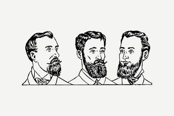 Bearded men collage element, black | Free PSD Illustration - rawpixel