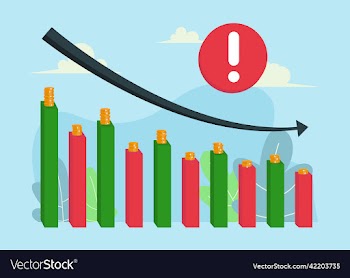 bearish market investment concept