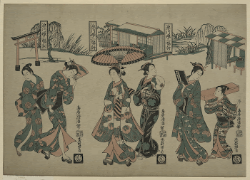[Beauties from Fukagawa]. Original from the Library | Free Photo - rawpixel